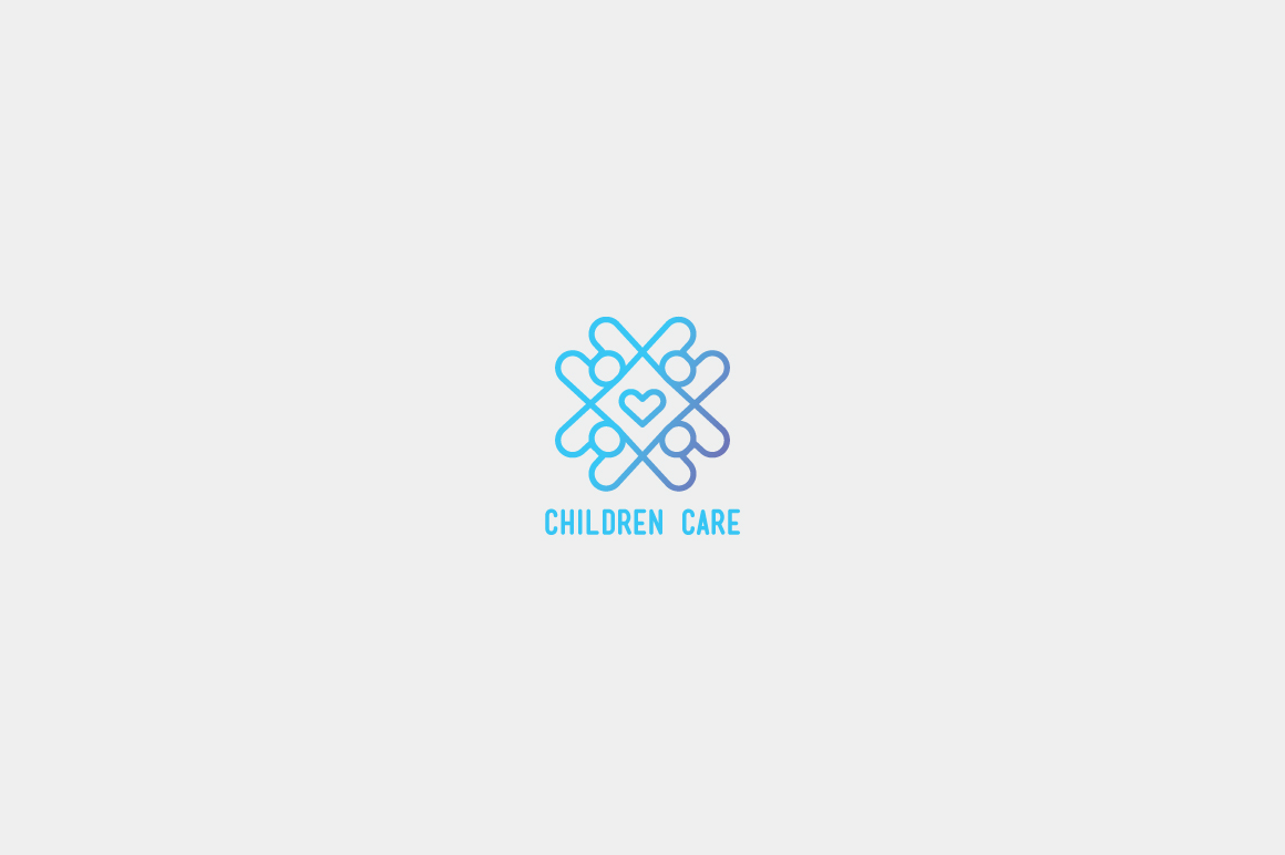 Children Care Logo Template