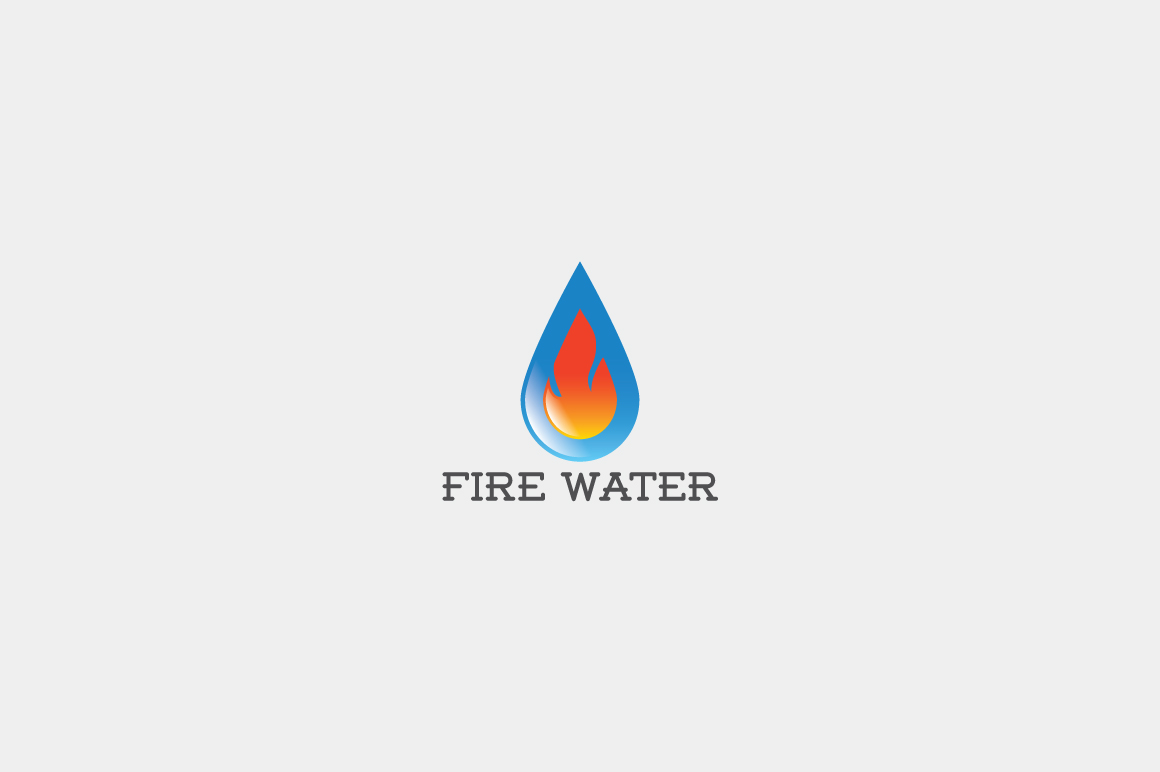 Fire Water Logo Template
