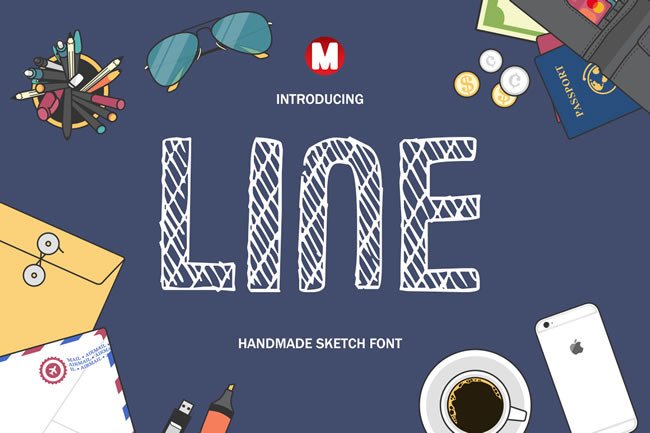 Line: A Handmade Sketch Font for Playful and Personal Design